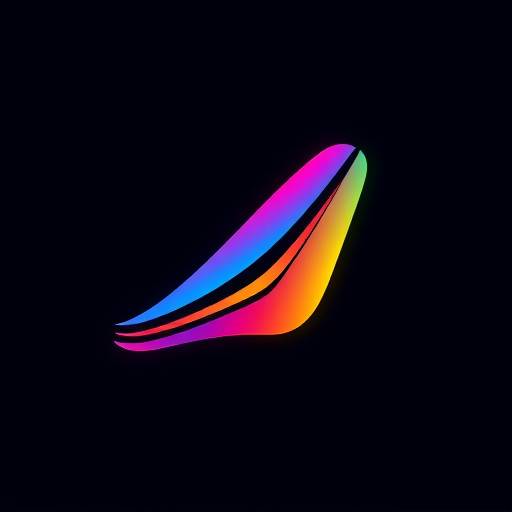 Modern logo design for a tech startup, featuring sleek lines and a vibrant color palette.
