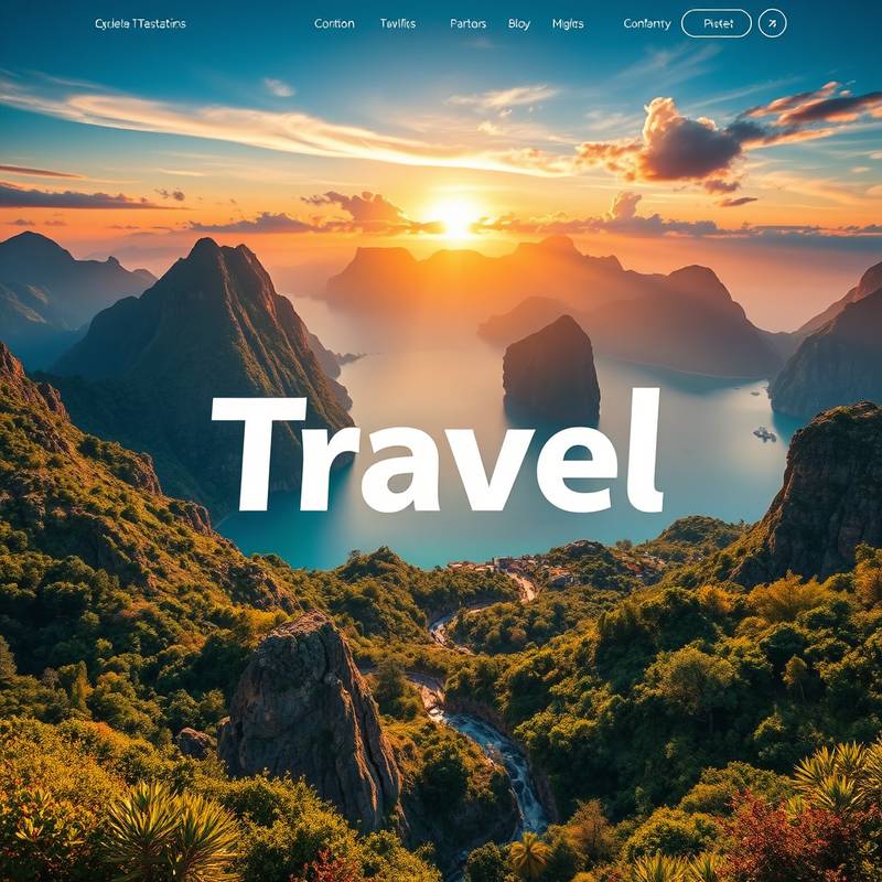Website design for a luxury travel agency, showcasing stunning visuals of exotic destinations.